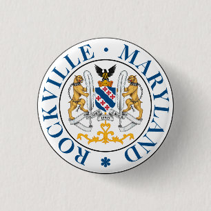 Zegel van Rockville, Maryland Ronde Button 3,2 Cm