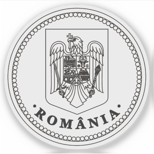 Zegel van Roemenië Sticker (Voorkant)