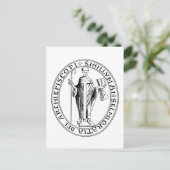 Zegel van Saint-Anselm van Canterbury Briefkaart (Staand voorkant)