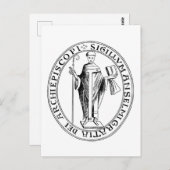 Zegel van Saint-Anselm van Canterbury Briefkaart (Voorkant / Achterkant)