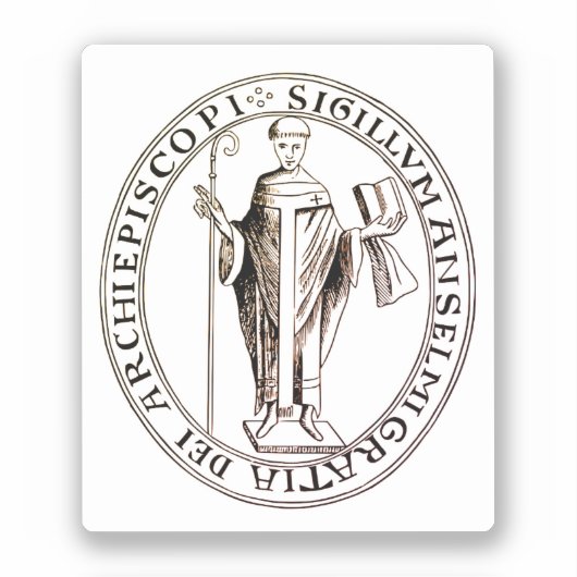 Zegel van Saint-Anselm van Canterbury Sticker (Voorkant)