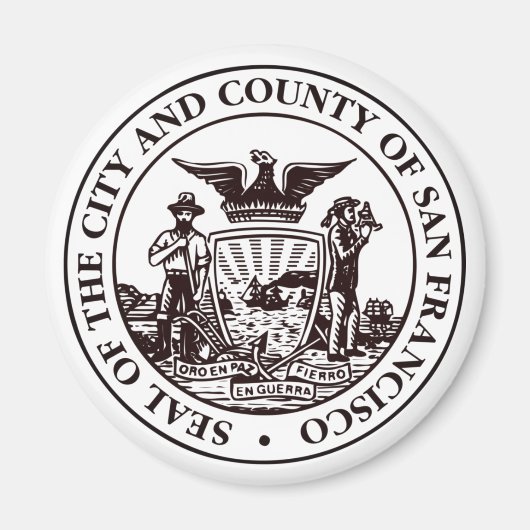 Zegel van San Francisco, CA Magneet (Voorkant)