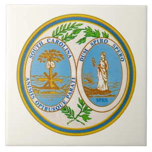 Zegel van South Carolina Tegeltje