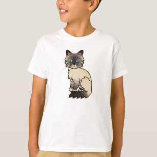 Zegelpoint tabby Birmaanse / Ragdoll kat T-shirt
