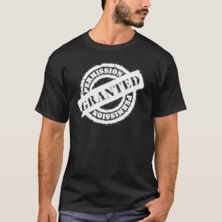 zegeltoestemming verleend wit t-shirt