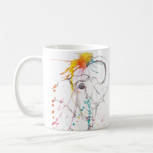 Zegen de olifanten koffie Mok (Links)