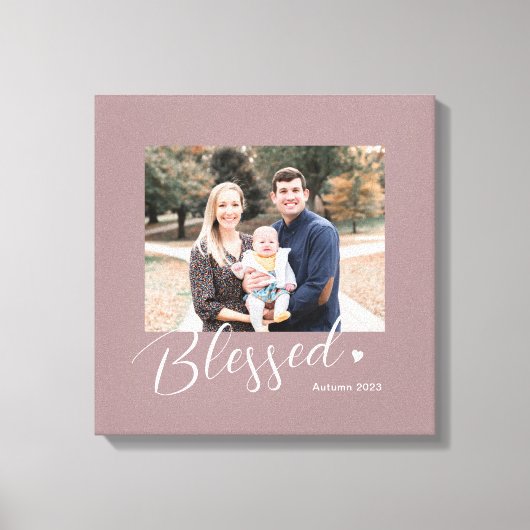 Zegen Hart Bewerkbare Kleur Ingepakte Canvas (Voorkant)