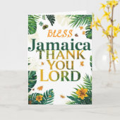 Zegen Jamaica dankdag Kaart (Gele Bloem)