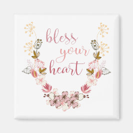 Zegen je hart (roze bloemen) magneet