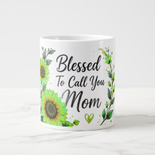 Zegen om jou mama zonnebloem te noemen extra grote beker