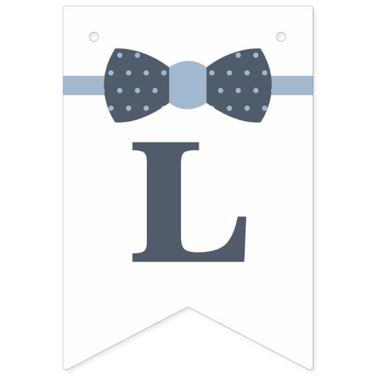 Zegen onze kleine Man banner, Navy, grijs Vlaggetjes (Tweede vlag)