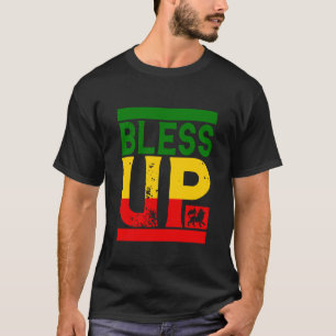 Zegen Rasta Reggae Leeuw Jamaica Rastafari Wortels T-shirt