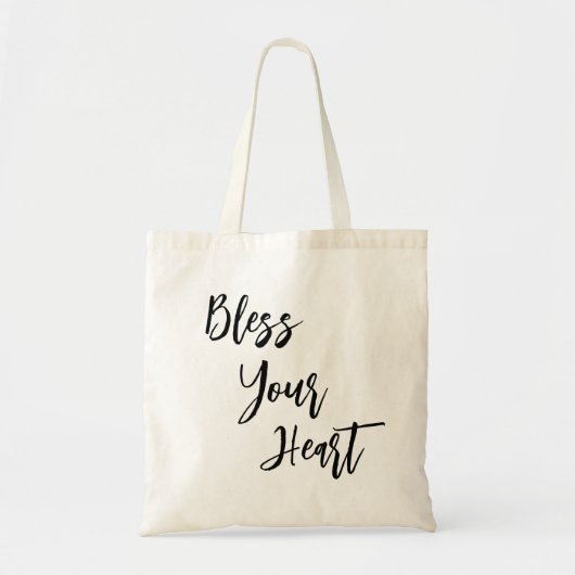 "Zegen uw hart" Grappige Quote Canvas tas (Voorkant)