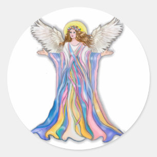 Zegen van de beschermengel ronde sticker