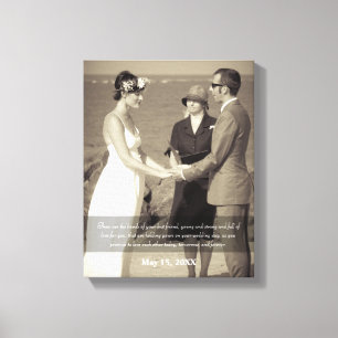 Zegen van de Handen Quote Foto Bruiloft Canvas Afdruk