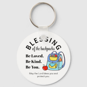 Zegen van de rugzakken Be Loved. Wees aardig. Sleutelhanger