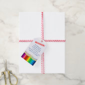 Zegen van de Rugzakken Gekleurde Potloden Kerk Cadeaulabel (Met Touw)