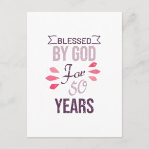 Zegen van God voor 50 jaar, ontwerp voor 50ste ver Briefkaart