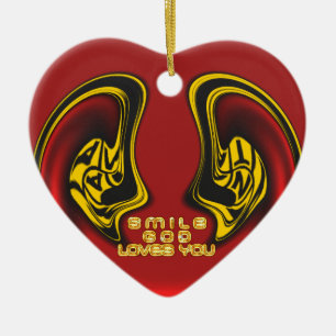 Zegening van Boven: Gods Liefde Spirituele Groet Keramisch Ornament