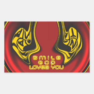 Zegening van Boven: Gods Liefde Spirituele Groet Rechthoekige Sticker