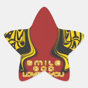 Zegening van Boven: Gods Liefde Spirituele Groet Ster Sticker