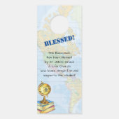 Zegening van de rugzakken Wereldbol kerkgebed (Voorkant)