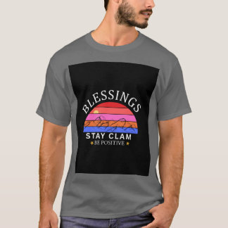 Zegeningen Blijf Kalmeer Wees Positief – Regenboog T-shirt