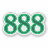 Zegeningen Engel Nummer 888 Sticker (Voorkant)