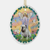 Zegeningen - Engels Gebouw (wit) Keramisch Ornament (Rechts)