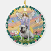 Zegeningen - Engels Gebouw (wit) Keramisch Ornament (Achterkant)