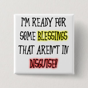 Zegeningen In Verdisguise Grappige Knoop Badge Spe Vierkante Button 5,1 Cm
