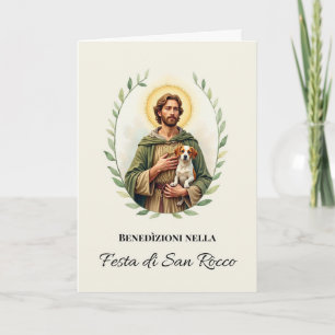Zegeningen op het Feest van Sint-Rochus Aquarel Kaart