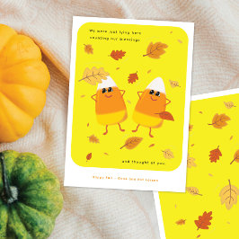 zegeningen tellen | Schattigee Yellow Candy Corn H Feestdagenkaart