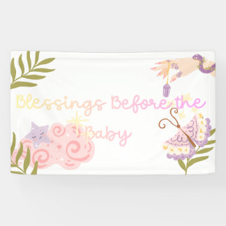 Zegeningen voor de baby spandoek