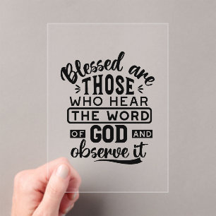 Zegeningen voor degenen die het Woord van God Quot Acryl Uitnodigingen