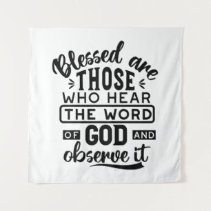 Zegeningen voor degenen die het Woord van God Quot Wandkleed