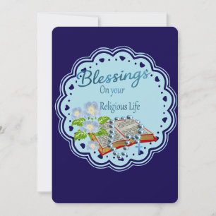 Zegeningen voor uw religieuze leven. feestdagenkaart