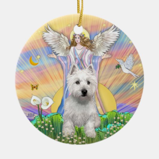 Zegeningen - Westie (P) Keramisch Ornament (Voorkant)