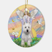 Zegeningen - Westie (P) Keramisch Ornament (Links)