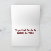 ZEGGEN HOOP DAT SANTA GOED IS VOOR U! KAART (Binnen)