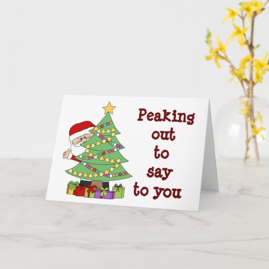 ZEGGEN HOOP DAT SANTA GOED IS VOOR U! KAART (Gele Bloem)