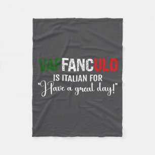 Zeggen Vaffanculo Hebben Dag Italiaans Fleece Deken