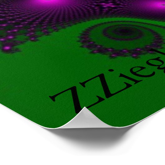 Zegler High Resolution Fractal Poster 1st-reeks (Hoek)