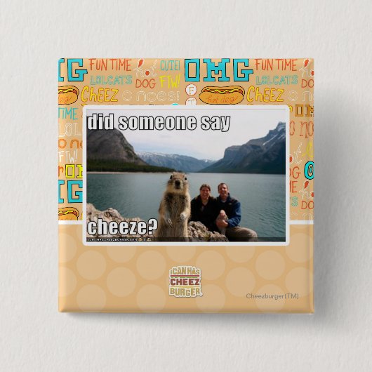 Zei iemand goedkoop? vierkante button 5,1 cm (Voorkant)