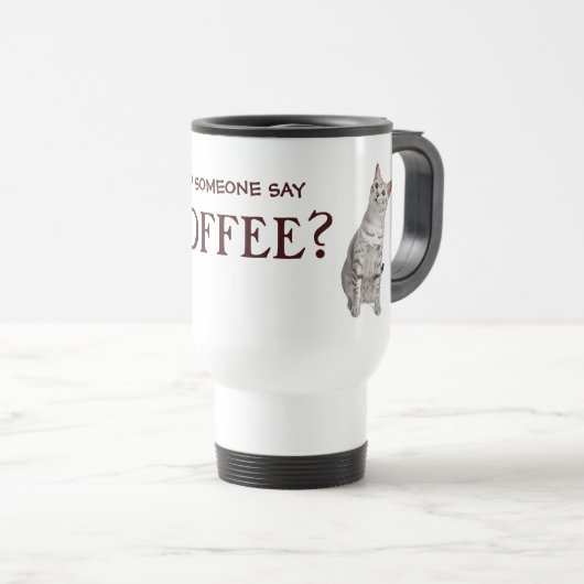Zei iemand koffie? Kat-mok Reisbeker (Voorkant rechts)