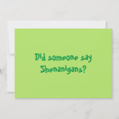 Zei iemand Shenanigans? Happy Patricks Day Kaart (Voorkant)