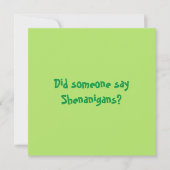 Zei iemand Shenanigans? St. Patrick's Day (Voorkant)