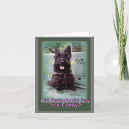 Zei iemand vrijdag? bedankkaart