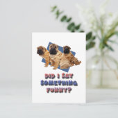 Zei ik iets grappigs? briefkaart (Staand voorkant)