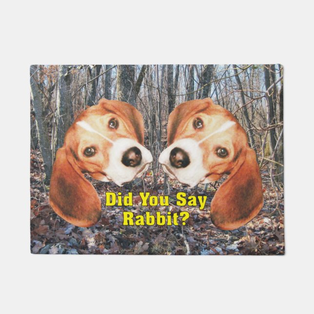 Zei je konijn? Beagle deurmat (Voorkant)